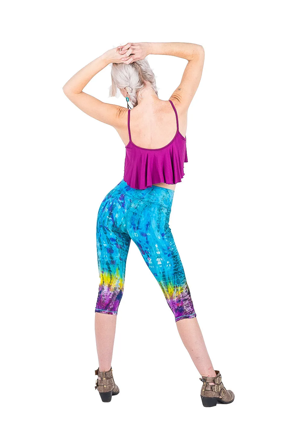 Tie Dye Ruched Legging Short