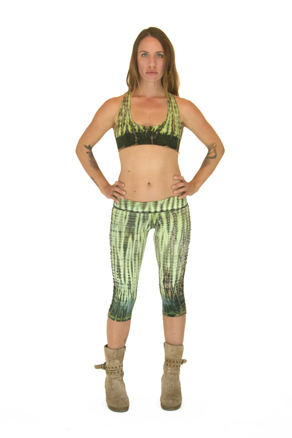 Tie Dye Ruched Legging Short