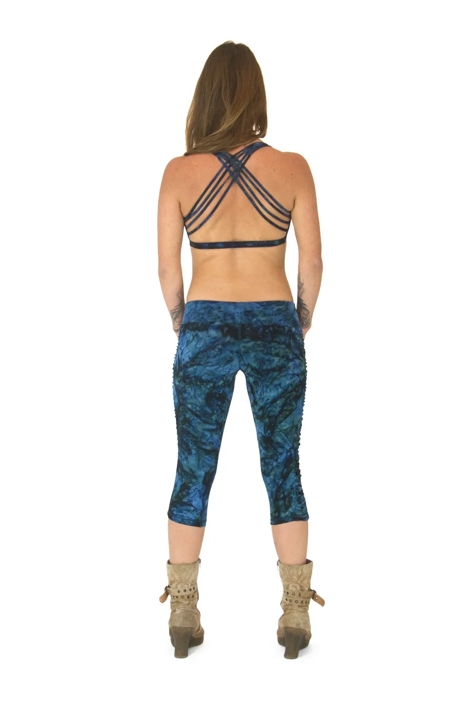 Tie Dye Ruched Legging Short