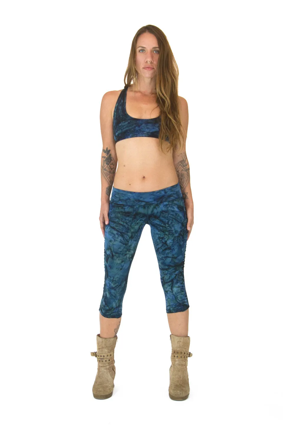 Tie Dye Ruched Legging Short