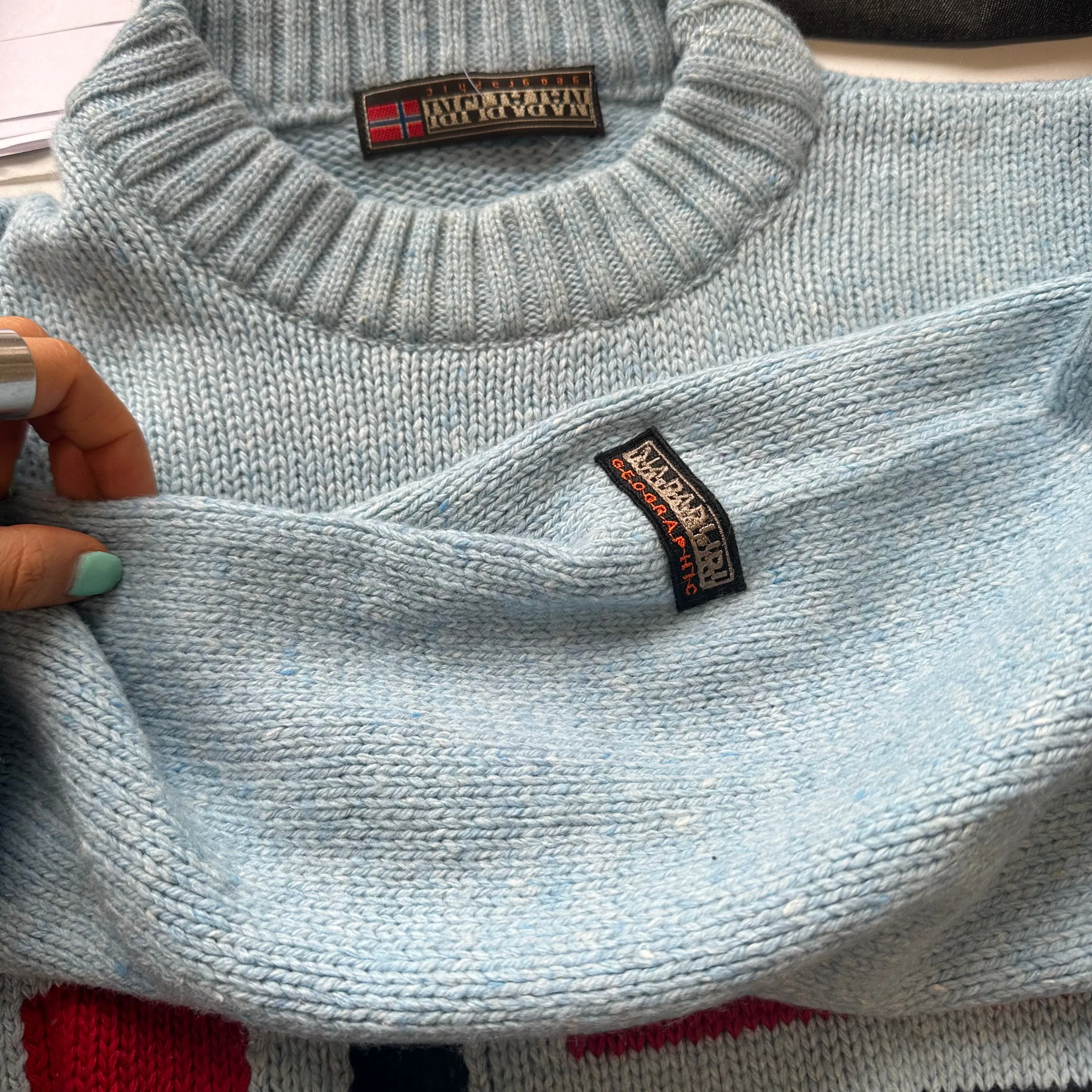 vintage napapijri knitted jumper