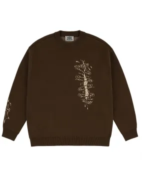 X Balti Skull Jacquard Sweatshirt - Brown