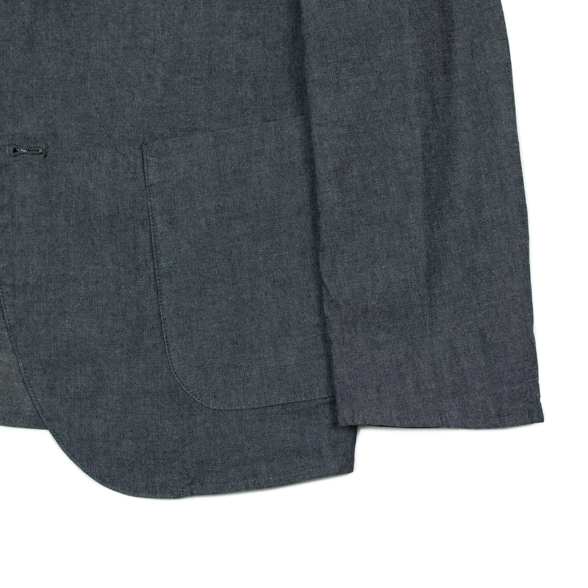 x N.O.UN single-breasted jacket in indigo blue chambray (separates)