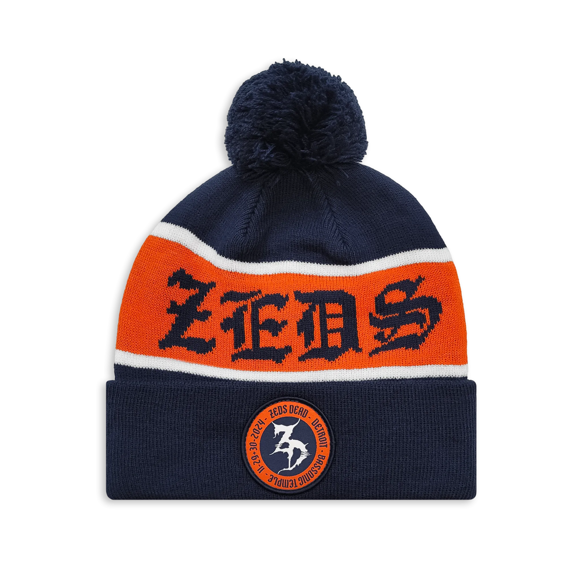 Zeds Dead - Detroit 2024 - Pom Beanie - Navy/Orange