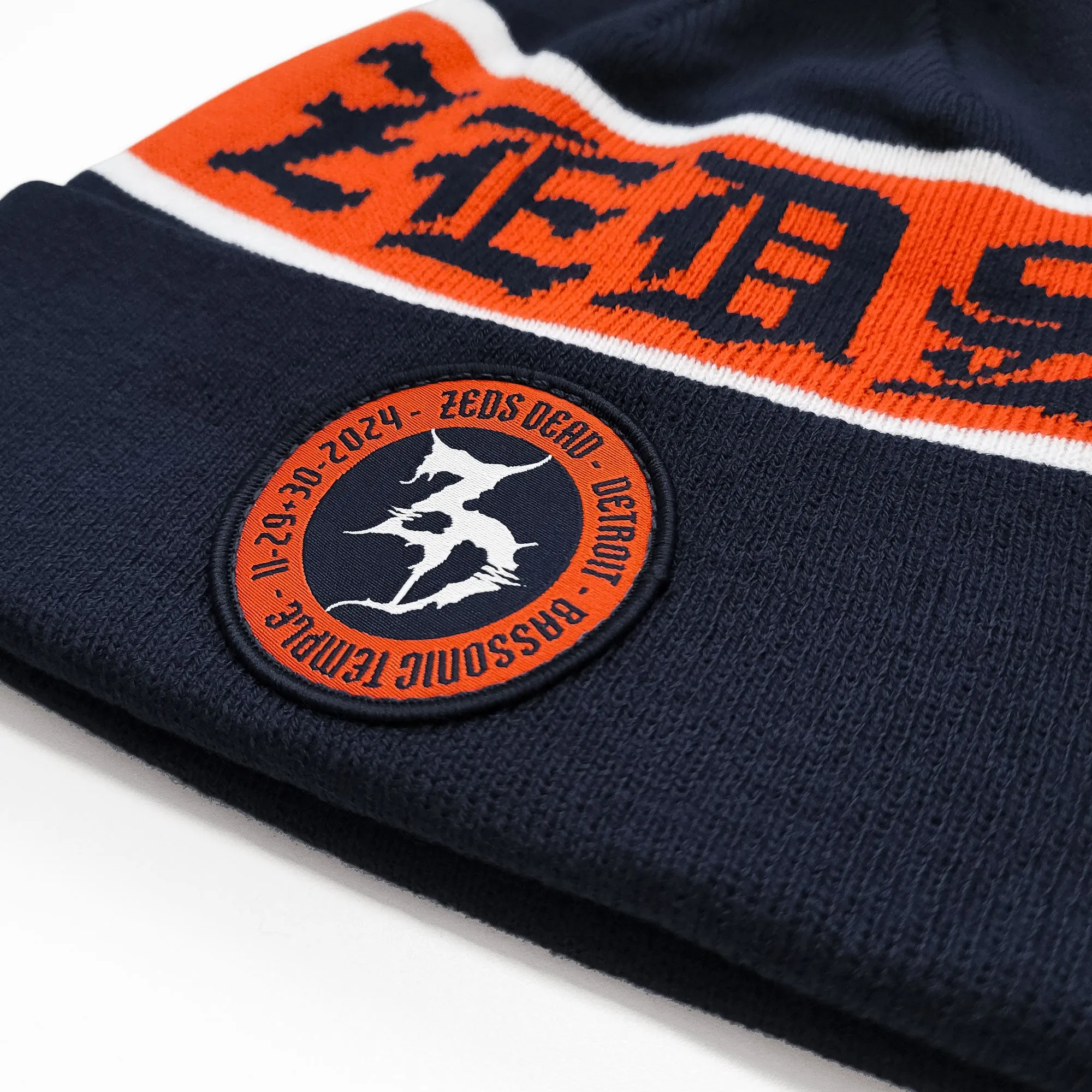 Zeds Dead - Detroit 2024 - Pom Beanie - Navy/Orange