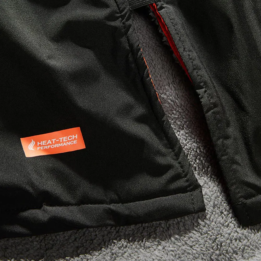 Zone 3 Oversized Polar Fleece Parka Robe Jacket   - Black/Orange